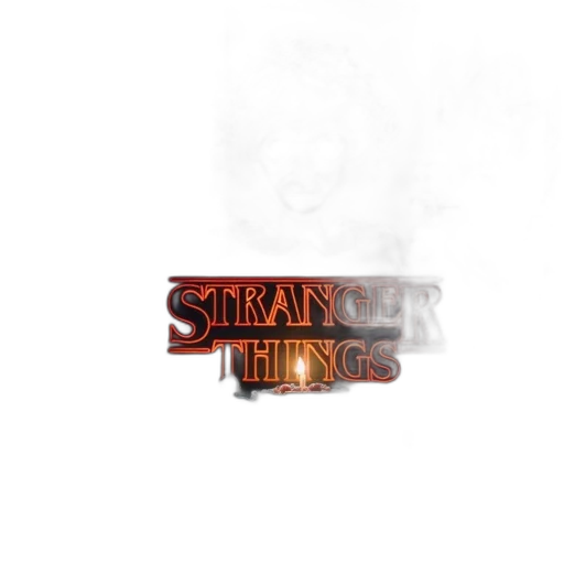 3d render, concept art, fantasy art, pixel art, fire, stranger, things, inspired transparent PNG cut-out