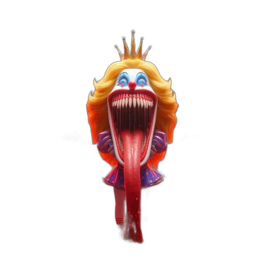 creature, mask, crown, staff, concept art, 3d render, eerie, red-lit transparent PNG cut-out