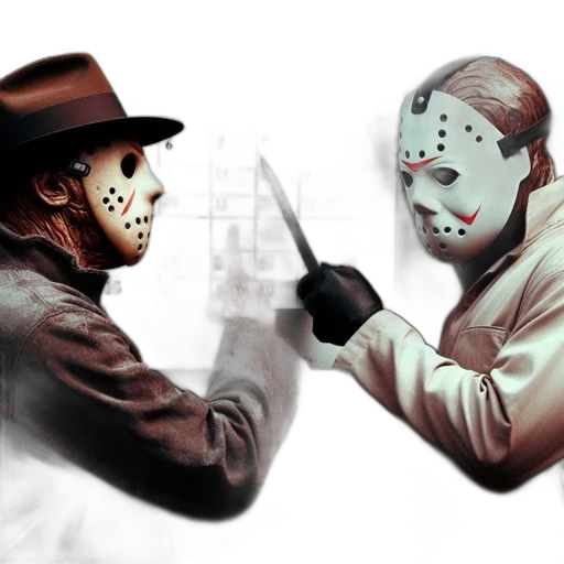 mask, concept art, comic book art, pixel art, fantasy art, fire, two, iconic transparent PNG cut-out