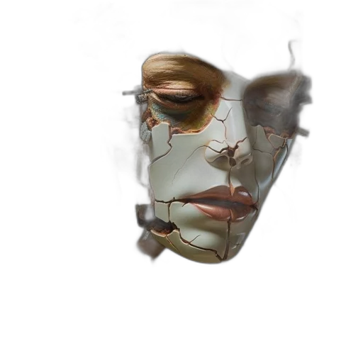 mask, face, crown, creature, 3d render, photorealistic, concept art, fantasy art transparent PNG cut-out