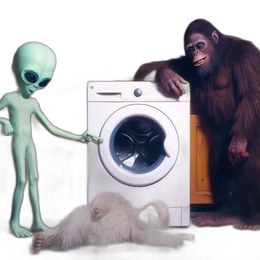 creature, robot, animal, furniture, concept art, 3d render, outer space, underwater transparent PNG cut-out