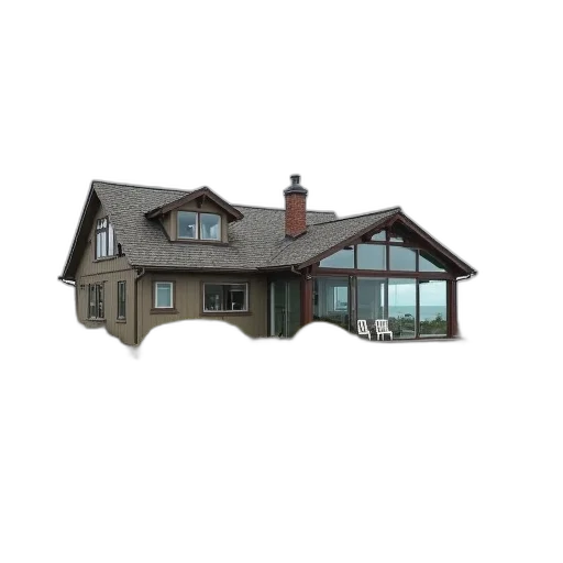 building, 3d render, photorealistic, concept art, pixel art, cottage, glass, beach transparent PNG cut-out