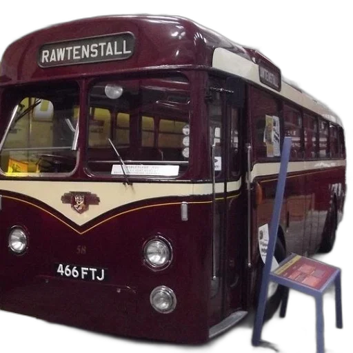 maroon, bus, number, 466, ftj, parked, museum transparent PNG cut-out