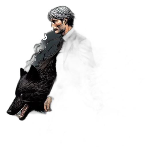 animal, creature, concept art, pixel art, fantasy art, photorealistic, suited, man transparent PNG cut-out