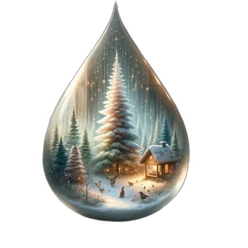 concept art, fantasy art, photorealistic, 3d render, snow, forest, rain, fog transparent PNG cut-out