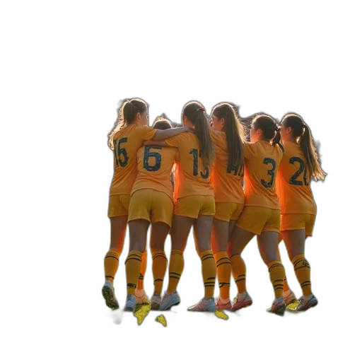 staff, girls, soccer, team transparent PNG cut-out