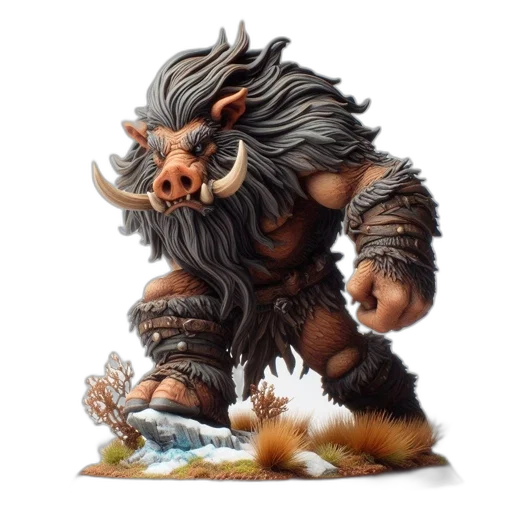 creature, fantasy art, concept art, detailed, miniature, figurine, fantasy, resembling transparent PNG cut-out