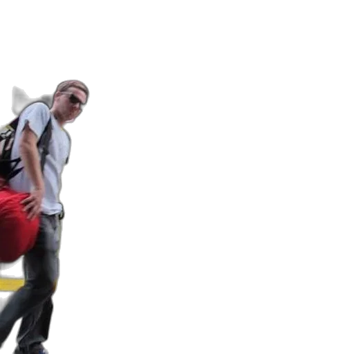 3d render, outer space, man, white, shirt, sunglasses, walks, past transparent PNG cut-out