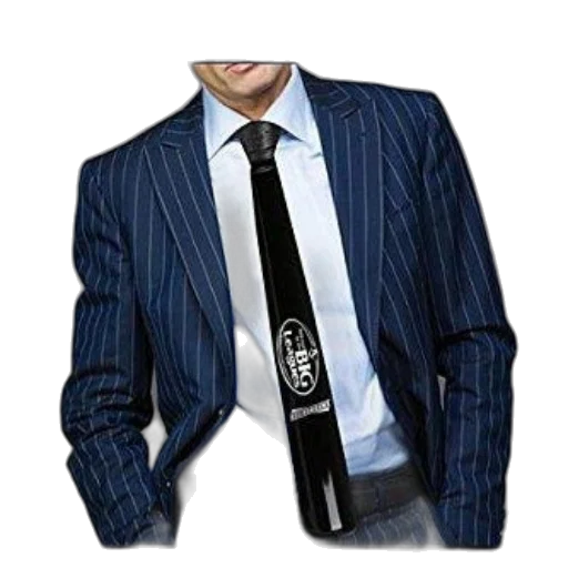jacket, staff, photorealistic, man, blue, pinstripe, suit, tie transparent PNG cut-out