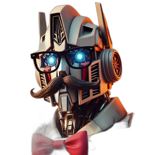 robot, mask, concept art, 3d render, fantasy art, pixel art, robotic, figure transparent PNG cut-out