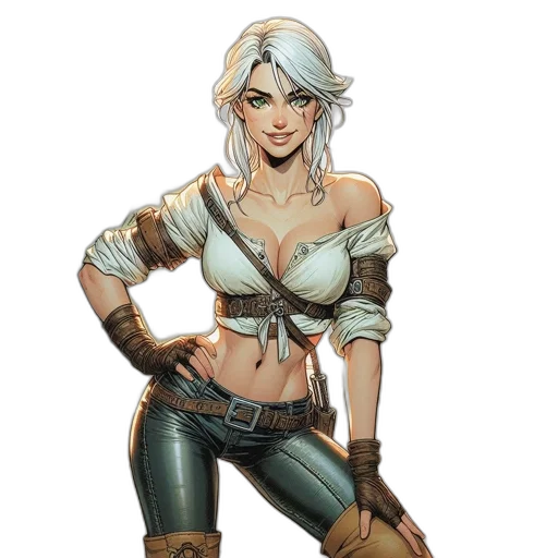 staff, fantasy art, concept art, comic book art, pixel art, earth tones, woman, silver transparent PNG cut-out