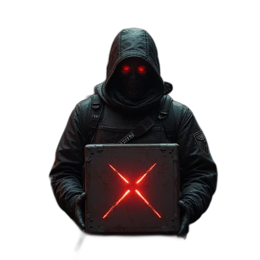 jacket, robot, mask, weapon transparent PNG cut-out