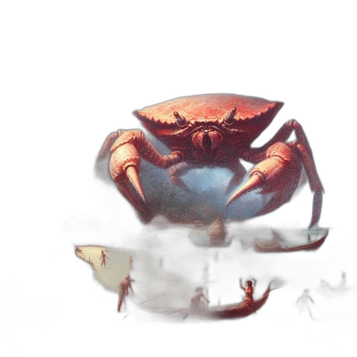 creature, animal, food, crown, concept art, 3d render, photorealistic, watercolor transparent PNG cut-out