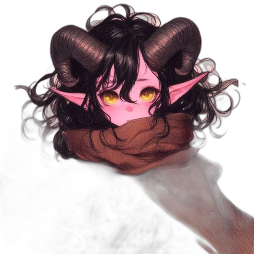 mask, dragon, creature, hair, fantasy art, concept art, watercolor, pixel art transparent PNG cut-out