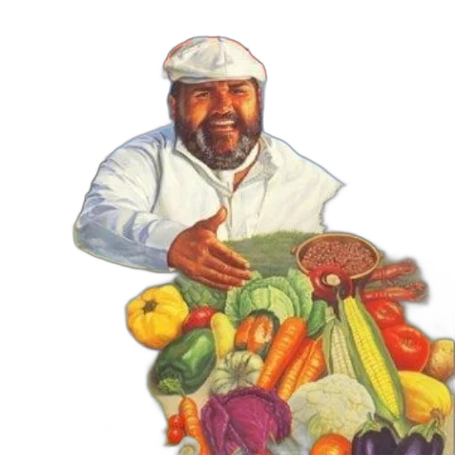 food, hat, staff, face, photorealistic, oil painting, watercolor, concept art transparent PNG cut-out