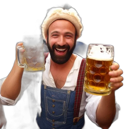 hat, face, food, bottle, photorealistic, man, traditional, attire transparent PNG cut-out