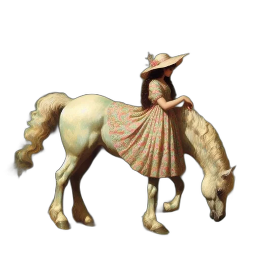 hat, staff, dress, animal, concept art, fantasy art, 3d render, pixel art transparent PNG cut-out