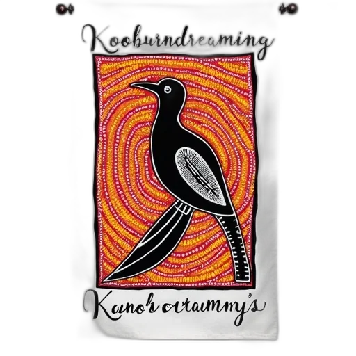 white, towel, colorful, aboriginal, art, design, featuring, black transparent PNG cut-out