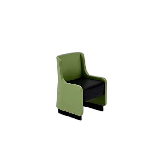 furniture, 3d render, photorealistic, green, earth tones, modern, chair, black transparent PNG cut-out