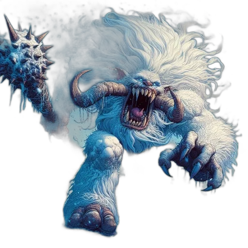 creature, dragon, staff, fantasy art, concept art, imposing, icy, beast transparent PNG cut-out