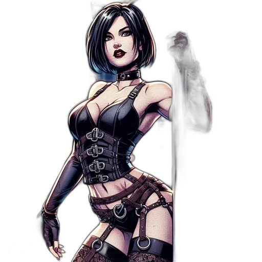 staff, weapon, comic book art, concept art, fantasy art, cartoon, dark, woman transparent PNG cut-out
