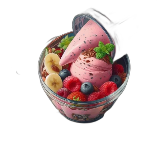 food, hat, concept art, 3d render, photorealistic, oil painting, pink, chocolate transparent PNG cut-out