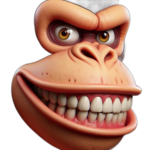 face, creature, mask, animal, 3d render, concept art, photorealistic, animated transparent PNG cut-out