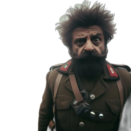 jacket, concept art, intensely, gazing, man, old-era, military, uniform transparent PNG cut-out
