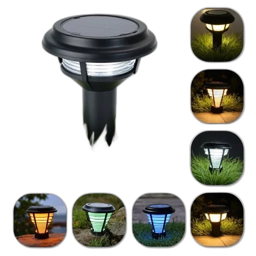 umbrella, 3d render, collection, various, lights, displayed, including, solar-powered transparent PNG cut-out