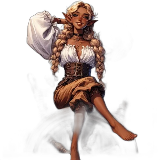 dress, staff, concept art, fantasy art, pixel art, comic book art, earth tones, monochrome transparent PNG cut-out