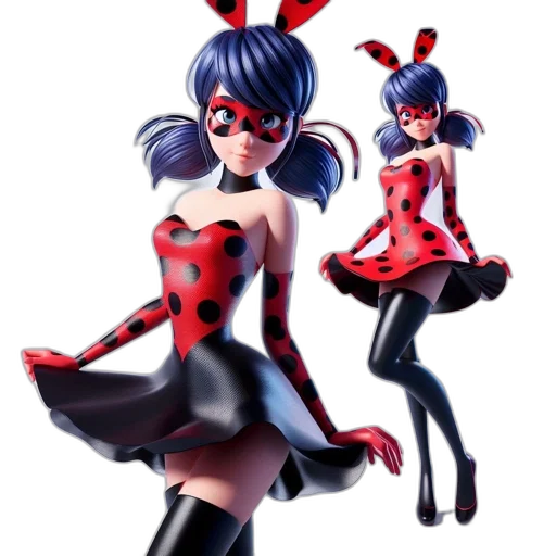 concept art, 3d render, cartoon, anime, red, two, identical, animated transparent PNG cut-out