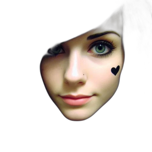 face, mask, hat, jewelry, photorealistic, anime, concept art, 3d render transparent PNG cut-out
