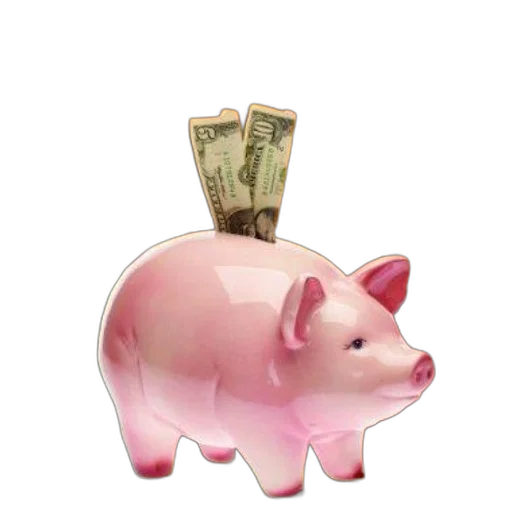 3d render, colorful, poster, featuring, piggy, bank, money, sticking transparent PNG cut-out