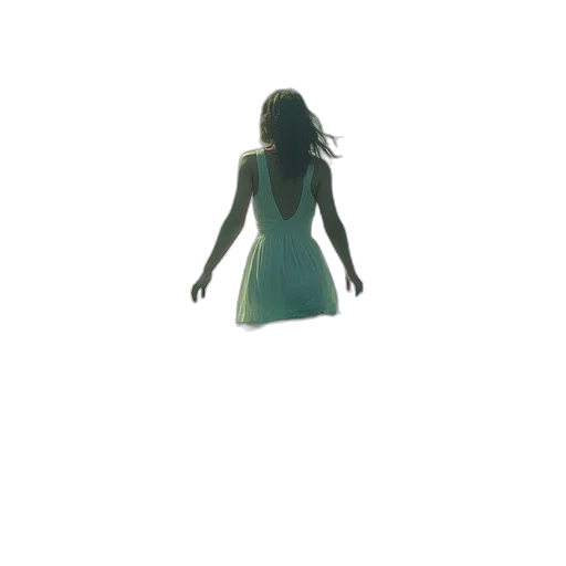 dress, creature, robot, hair transparent PNG cut-out