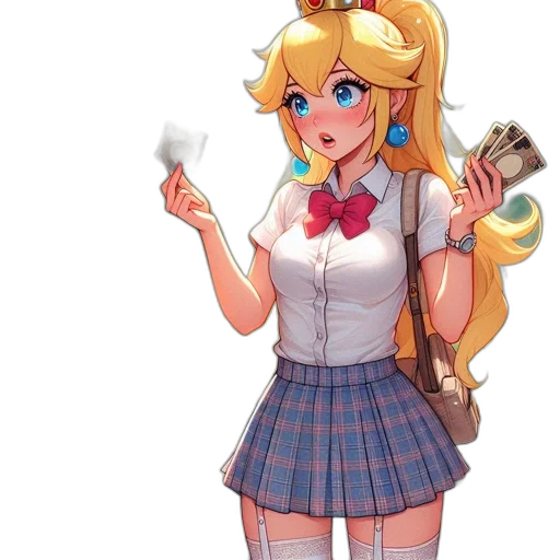 staff, dress, weapon, pixel art, anime, concept art, cartoon, colorful transparent PNG cut-out