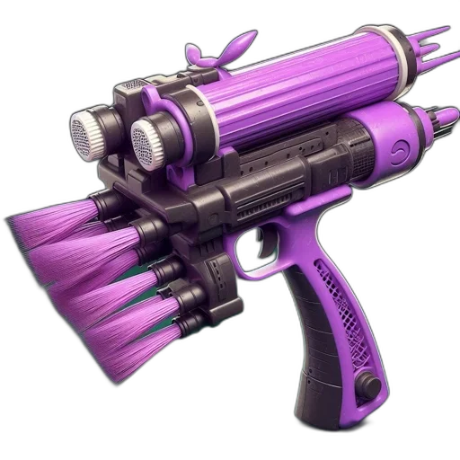 weapon, umbrella, staff, flower, 3d render, concept art, cyberpunk, vaporwave transparent PNG cut-out
