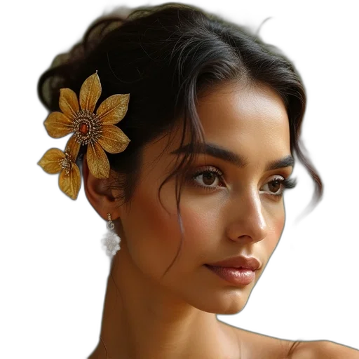 jewelry, crown, flower, face transparent PNG cut-out