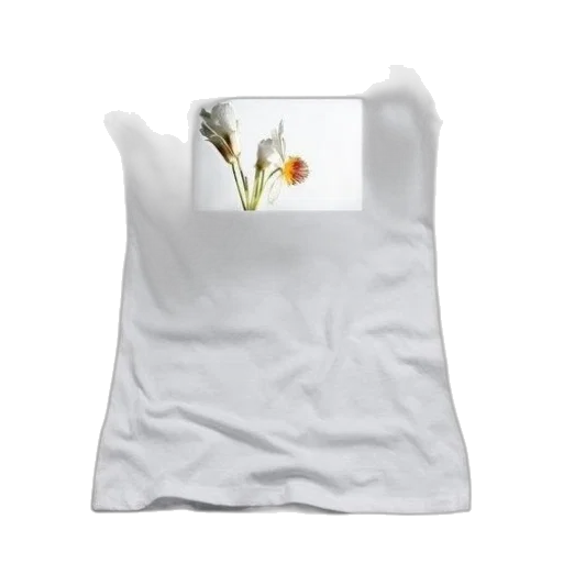 flower, dress, furniture, photorealistic, 3d render, white, v-neck, t-shirt transparent PNG cut-out