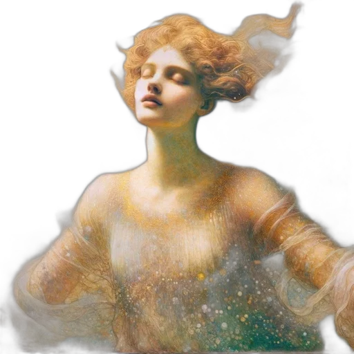 dress, crown, hair, face, oil painting, concept art, fantasy art, photorealistic transparent PNG cut-out