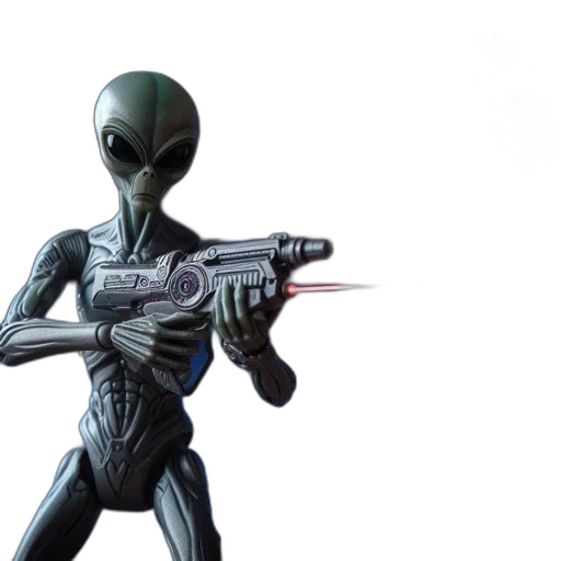 weapon, concept art, 3d render, outer space, alien, figure, distinctive, head transparent PNG cut-out
