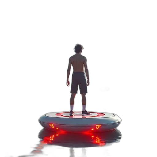 robot, creature, sword, concept art, 3d render, cyberpunk, pixel art, underwater transparent PNG cut-out
