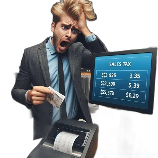 staff, man, store, shocked, clutching, cash, next, digital transparent PNG cut-out