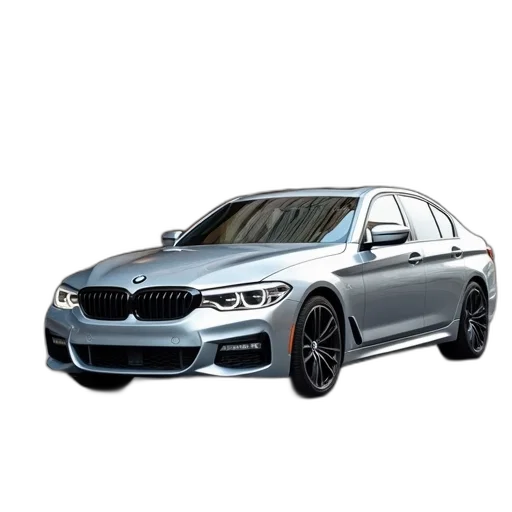 car, 3d render, photorealistic, concept art, silver, bmw, 335i, parked transparent PNG cut-out