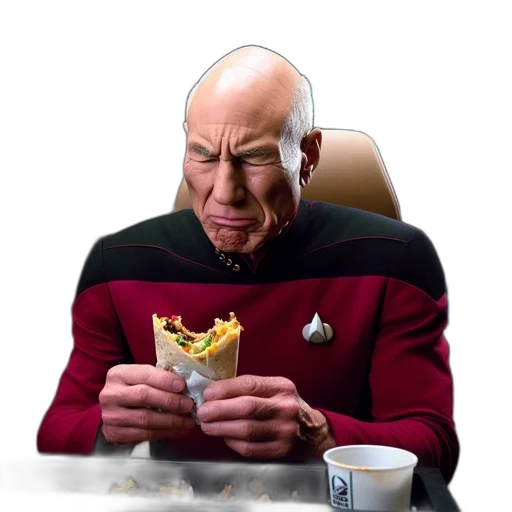 food, crown, outer space, captain, jean-luc, picard, star, trek transparent PNG cut-out