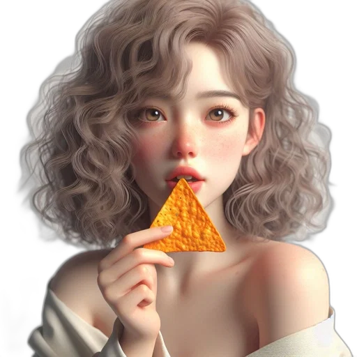 food, face, jewelry, dress, fantasy art, photorealistic, 3d render, concept art transparent PNG cut-out