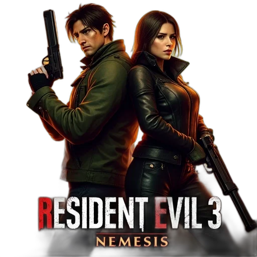 concept art, pixel art, cover, art, video, game, resident, evil transparent PNG cut-out