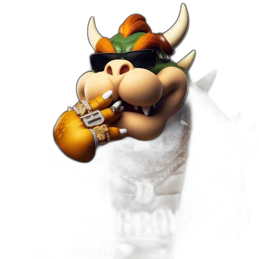 weapon, dragon, crown, animal, 3d render, concept art, photorealistic, bowser transparent PNG cut-out