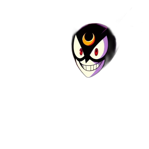 mask, face, creature, weapon, pixel art, concept art, 3d render, cartoon transparent PNG cut-out