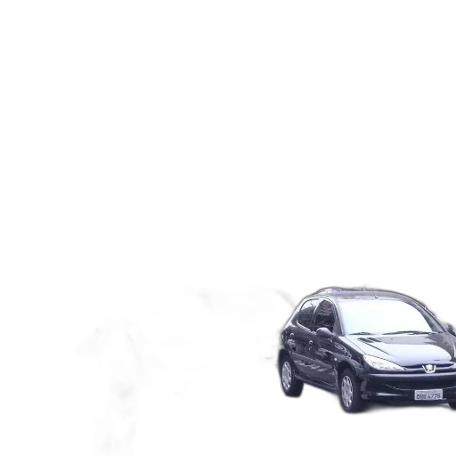 car, robot, 3d render, concept art, photorealistic, fog, forest, man transparent PNG cut-out