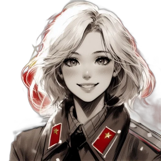 jacket, face, crown, staff, anime, cartoon, oil painting, photorealistic transparent PNG cut-out